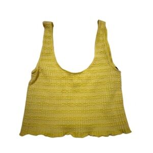 Urban Outfitters Yellow Textured Tank Top